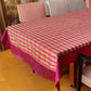 Table Cover Polyester Blend Checkered with Border Multi - 52" x 84"