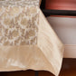 Table Cover Polyester Blend Patchwork Beige - 52" x 84"