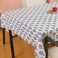 Table Cover Floral Cotton Blend Blue - 52 in x 84 in