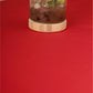 Table Cover Polyester Blend Solid Red with Pompoms - 52" x 84"