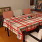 Table Cover  Cotton Blend Plaid Checks Red White - 52 in x 84 in