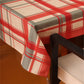 Table Cover  Cotton Blend Plaid Checks Red White - 52 in x 84 in