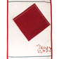 Embroidered Mats Napkins (Set of 6 each) Floral Cotton Polyester Floral Light Grey and Red - 13x18in, 16x16in