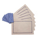 Table Mats and Napkins  100% Cotton Self Textured Blue and Beige - 13" x 19" ; 16" x 16" - Set of 6