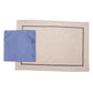Table Mats and Napkins  100% Cotton Self Textured Blue and Beige - 13" x 19" ; 16" x 16" - Set of 6