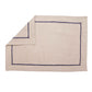 Table Mats and Napkins  100% Cotton Self Textured Blue and Beige - 13" x 19" ; 16" x 16" - Set of 6