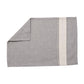 Table Mats and Napkins  Cotton Striped Grey and Beige - 13" x 19" ; 16" x 16" - Set of 6