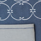 Table Mats and Napkins  Polyester and Cotton Embroidered Blue and Duck Egg Blue - 13" x 19" ; 16" x 16" - Set of 6