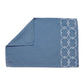 embroidered dinner table placemats set of 6 in blue shades - 13x19 inch 