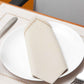 Table Mats and Napkins  Cotton Embroidered Off-White and Light Beige - 13" x 19" ; 16" x 16" - Set of 6