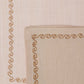Table Mats and Napkins  Cotton Embroidered Off-White and Light Beige - 13" x 19" ; 16" x 16" - Set of 6