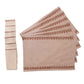 Table Mats and Napkins  Cotton Embroidered Beige and Light Beige - 13" x 19" ; 16" x 16" -Set of 6