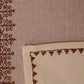Table Mats and Napkins  Cotton Embroidered Beige and Light Beige - 13" x 19" ; 16" x 16" -Set of 6