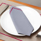 red embroidered dinner table placemats and embroidered napkins in gray shades - 13x19 inch 