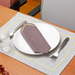 yellow embroidered grey colored placemats with grey colored cotton napkins - 13x19 inch