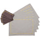 yellow embroidered grey colored placemats with grey colored cotton napkins - 13x19 inch