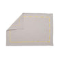 Table Mats and Napkins Poly Blended and 100% Cotton Embroidered Grey and Mushroom Grey - 13" x 19" ; 16" x 16" - Set of 6