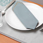 Table Mats and Napkins  Blended Cotton and 100% Cotton Embroidered Grey and Turquoise Blue - 13" X 19" ; 16" X 16" - Set of 6