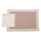 Table Mats and Napkins  Cotton and Polyester Embroidered Table Beige and Off-White - 13" x 19" ; 16" x 16" - Set of 6
