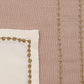 Table Mats and Napkins  Cotton and Polyester Embroidered Table Beige and Off-White - 13" x 19" ; 16" x 16" - Set of 6