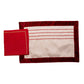 Table Mats and Napkins  Polyester and Cotton Embroidered Cream and Maroon - 13" x 19" ; 16" x 16" - Set of 6