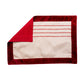 Table Mats and Napkins  Polyester and Cotton Embroidered Cream and Maroon - 13" x 19" ; 16" x 16" - Set of 6