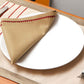 Table Mats and Napkins  Polyester and Cotton Embroidered Beige - 13" x 19" ; 16" x 16" - Set of 6