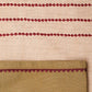 Table Mats and Napkins  Polyester and Cotton Embroidered Beige - 13" x 19" ; 16" x 16" - Set of 6