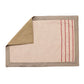 Table Mats and Napkins  Polyester and Cotton Embroidered Beige - 13" x 19" ; 16" x 16" - Set of 6