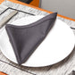 Table Mats and Napkins  Cotton and Polyester Textured Grey and Black - 13" x 19" ; 16" x 16" - Set of 6