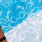 Table Runner Cotton Blend Aqua  Blue - 12" X 84"
