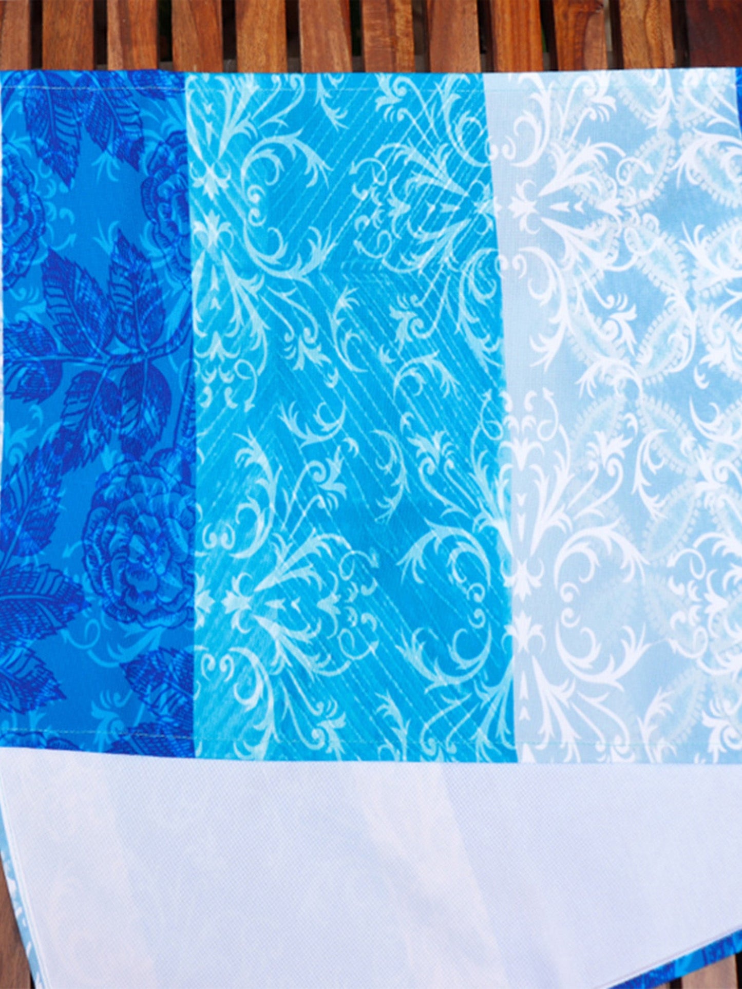 Table Runner Cotton Blend Aqua  Blue - 12" X 84"