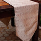 Table Runner 100% Polyester  Paisley Brocade Silk Beige - 12" X 84"