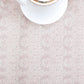 Table Runner 100% Polyester  Paisley Brocade Silk Beige - 12" X 84"