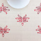 hand embroidered white table runner with floral pattern  for 6 seater table - 12x84 inches
