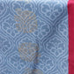 Table Runner Poly Canvas Block Print With Elephant Motif  Maroon Grey - 12" X 84"