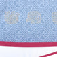 Table Runner Poly Canvas Block Print With Elephant Motif  Maroon Grey - 12" X 84"