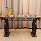 Table Runner Cotton Blend Geometric Floral Abstract Multi - 12" X 84"