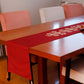 Table Runner Polyester Embroidery Red - 12" x 84"