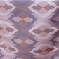 Table Runner Poly Canvas Abstract Ogee Printed Brown Peach - 12" X 84"