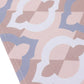 Table Runner Poly Canvas Abstract Ogee Printed Brown Peach - 12" X 84"
