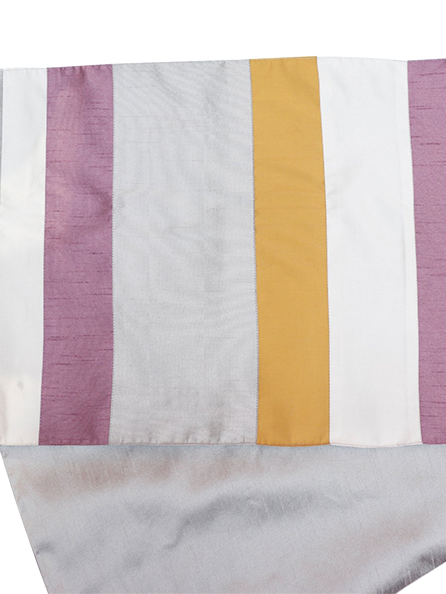 Table Runner 100% Polyester Patchwork Purple Grey - 12" X 84"