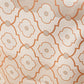 Table Runner Poly Canvas Morroccan Ogee Printed Off White Beige - 12" X 84"