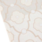 Table Runner Poly Canvas Morroccan Ogee Printed Off White Beige - 12" X 84"