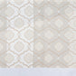 Table Runner Poly Canvas Morroccan Ogee Printed Off White Beige - 12" X 84"