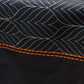 Table Runner Poly Canvas Geometric Leaf Motif Printed  Black - 12" X 84"
