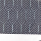Table Runner Poly Canvas Geometric Leaf Motif Printed  Black - 12" X 84"