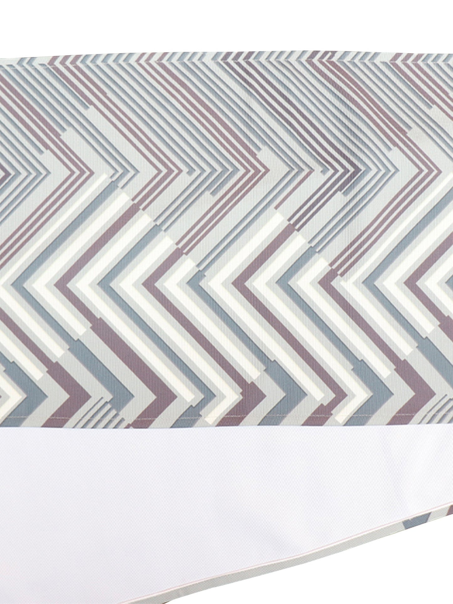 Table Runner Poly Canvas Geometric Digital Printed Sage Green  - 12" X 84"