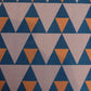 Table Runner Poly Canvas Geometric Print Multi  - 12" X 84"