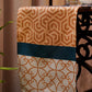 Table Runner Poly Canvas Geometric Print Multi  - 12" X 84"